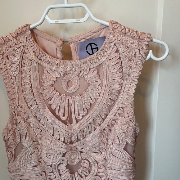 JS Collections Soutache Overlay Gown - Picture 2 of 4